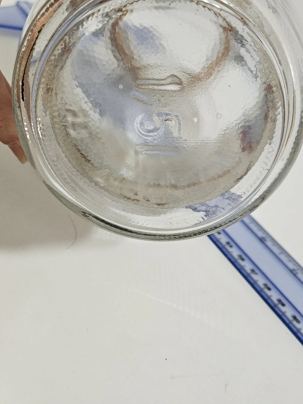 Glass Storage Jar with Orange Seal and Farmhouse Print